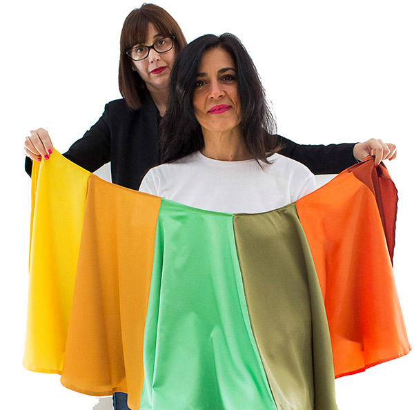 Juego de capas cromáticas para asesoría de imagen y peluquería, tonos cálidos