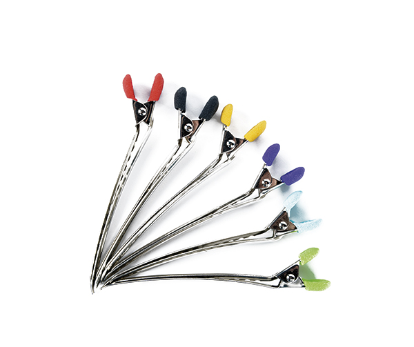 Pinza de separación con punta gomosa peluquería