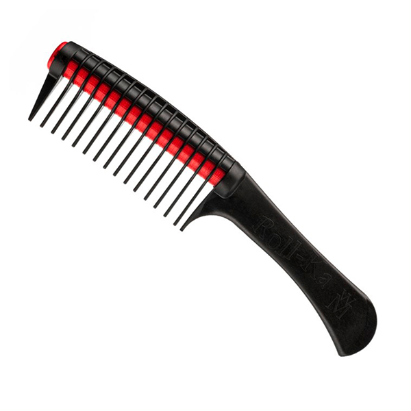 Peine especial con rodillo para aplicación de coloración en peluquería