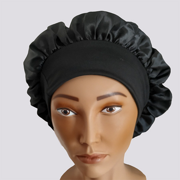 Gorro de satén para la aplicación del método curly